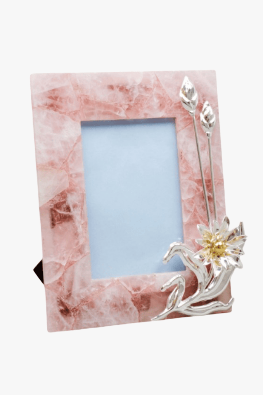Flower Rose Quartz Photo Frame