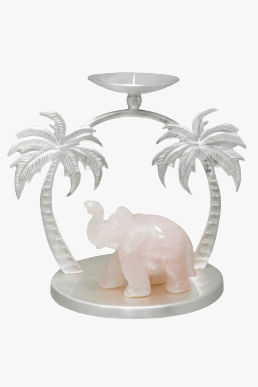 Elephant Palm Tree Candle Stand