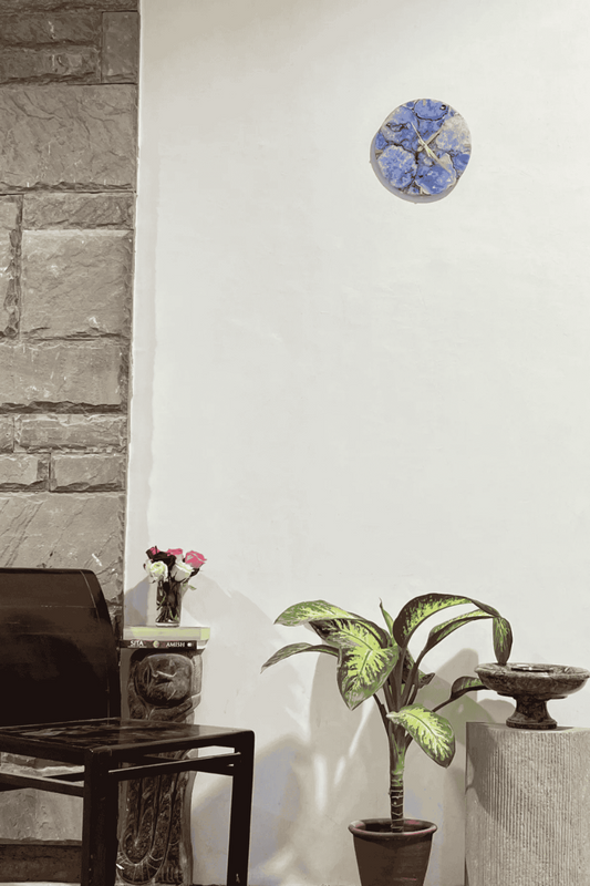 Blue Agate Wall Clock