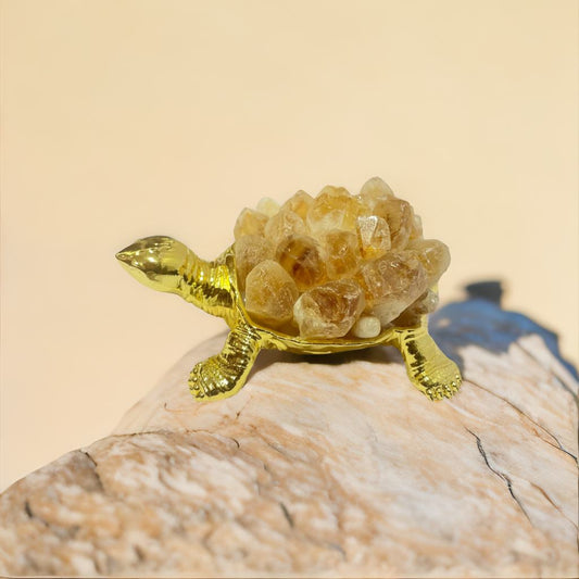 Natural Citrine Turtle
