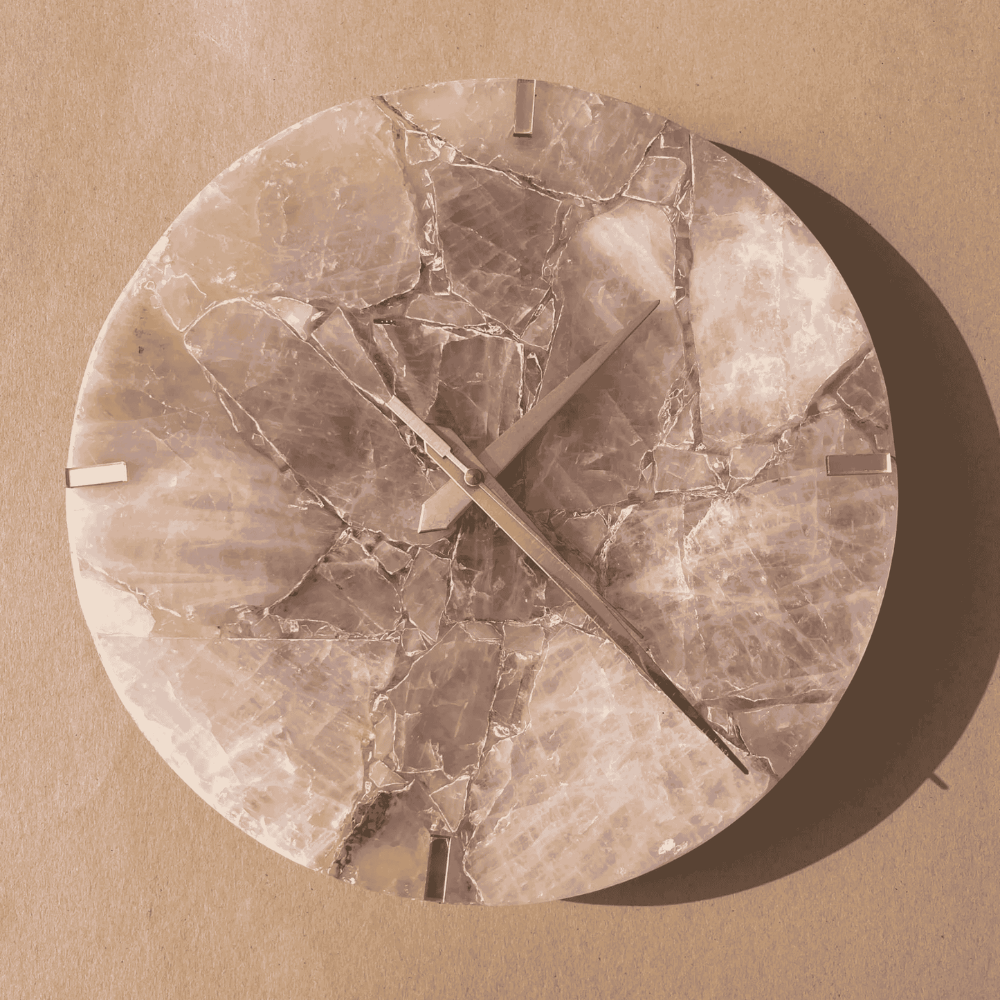 Rose Quartz Wall Clock