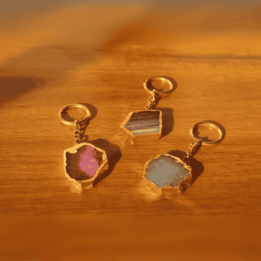 Agate Key Chain - Pink
