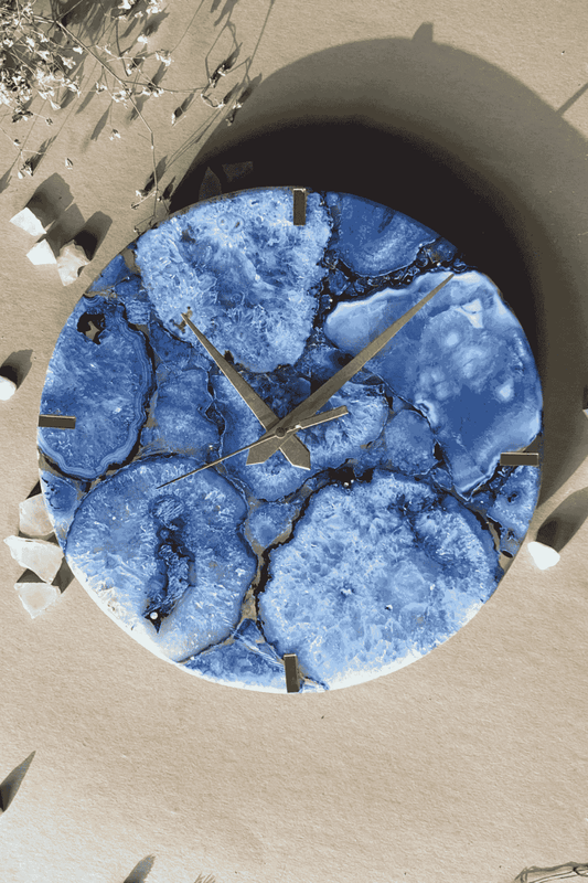 Blue Agate Wall Clock