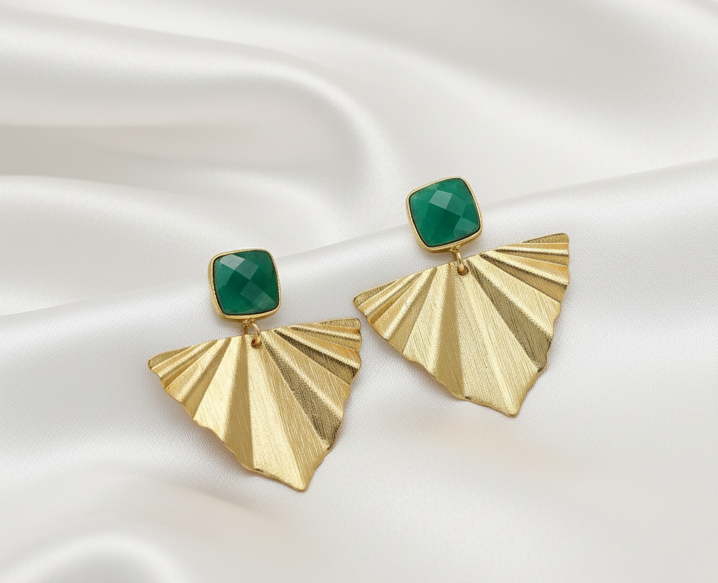 Emerald Quartz Earrings