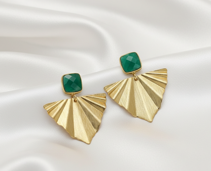 Emerald Quartz Earrings