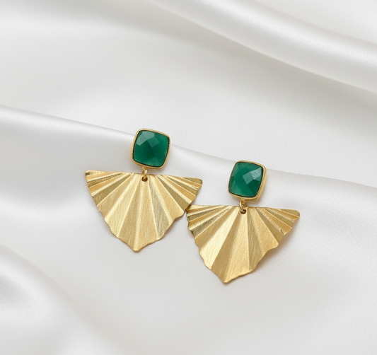 Emerald Quartz Earrings