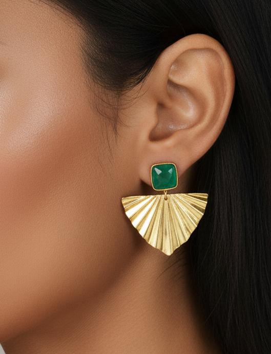 Emerald Quartz Earrings