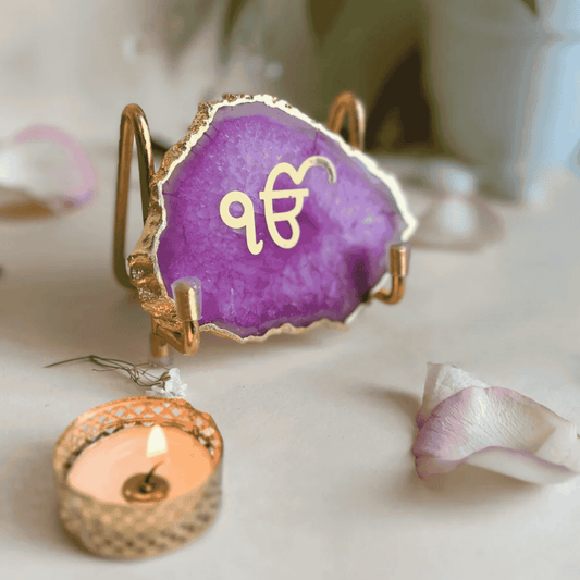 IK Onkar on Agate - Purple