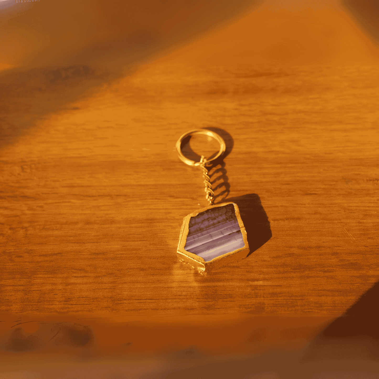 Agate Key Chain - Purple