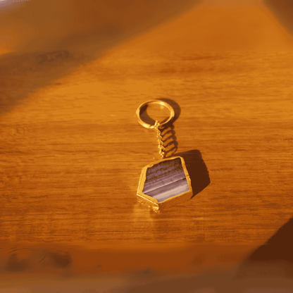 Agate Key Chain - Purple